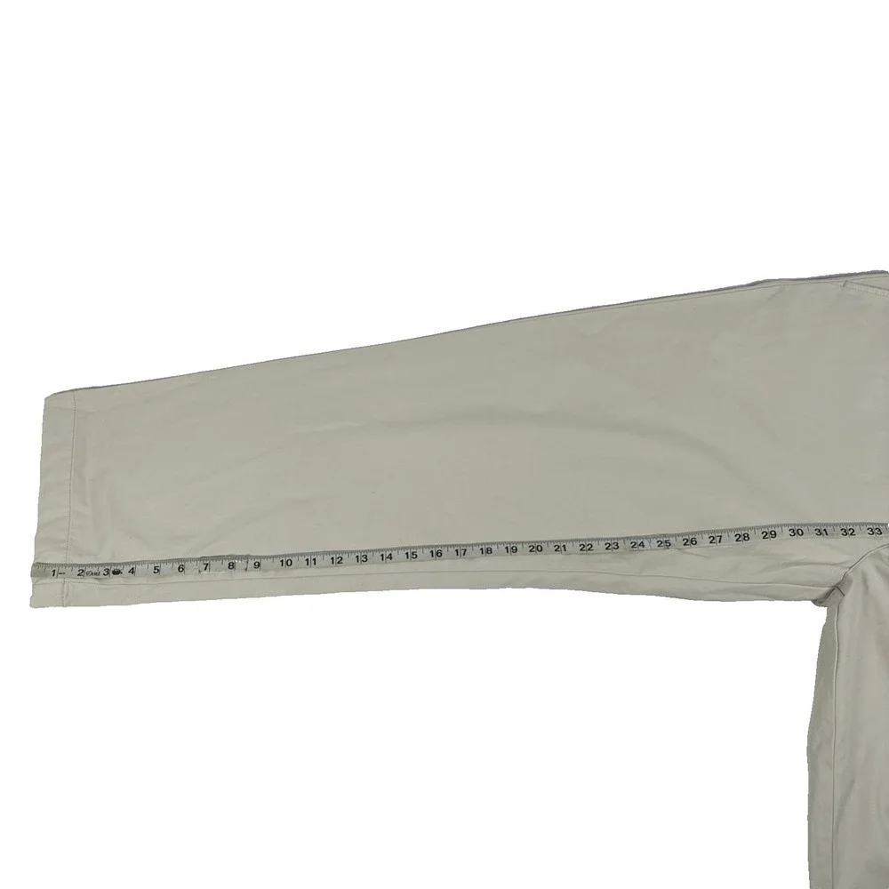 Y2K Mens Chaps Mitchell Relaxed Fit Flat Front Cream Chino Pants Size 38x32 NWT